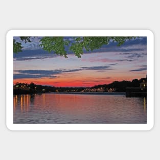 Boathouse Row in Pink. Philadelphia, Pennsylvania Sticker